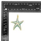 Large Pearl Starfish Pendant charm, Sku#Y1101
