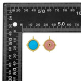 Turquoise Compass Medallion Pendant, Sku#Y1104
