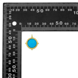 Turquoise Compass Medallion Pendant, Sku#Y1104
