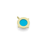 Turquoise Compass Medallion Pendant, Sku#Y1104