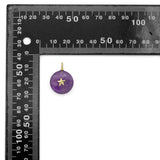 Gemstone Coin Pendant with Inlaid CZ,Sku#Y1105