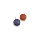 Gemstone Coin Pendant with Inlaid CZ,Sku#Y1105