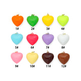 New colors!! 20mm Puffy Enamel Hearts Collection, Sku#Y1108