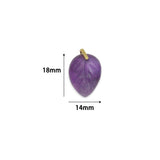 Carved Gemstone Leaf Charm Pendant,sku#Y1109