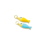 Colorful Enamel Fish Collection Pendant, Sku#Y1110