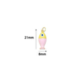 Colorful Enamel Fish Collection Pendant, Sku#Y1110