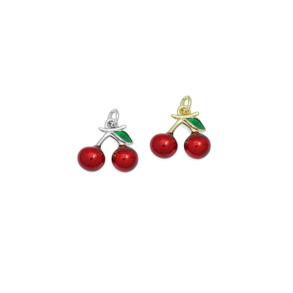 Enamel Cherry Charm, Sku#Y577