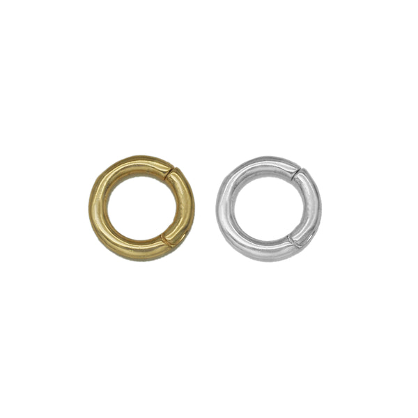 10mm Gold Round Spring Gate Ring Clasp, Sku#Y710