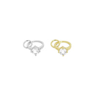 Small Diamond CZ Round Ring Charm, Sku#Y810