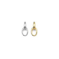Plain Gold Oval Link Charm Holder/Snap Click Clasp/Chain Link, SKU#Y836