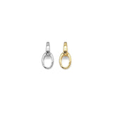 Plain Gold Oval Link Charm Holder/Snap Click Clasp/Chain Link, SKU#Y836