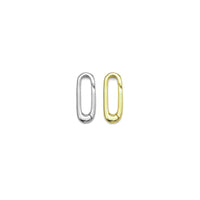 Plain Gold /Silver  Long Paperclip Snap Click Clasp/Charm Holder, Sku#Y839