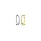 Plain Gold /Silver  Long Paperclip Snap Click Clasp/Charm Holder, Sku#Y839
