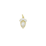 Baguette CZ Drop Carrot Shape Charm Pendant, Sku#Y974