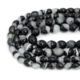 White Black Druzy Agate Barrel Beads, Sku#YK26