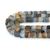 12x14mm Smooth Cube Grey Agate Beads, Sku#YK34