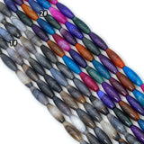 14x40mm Smooth Rice Shape Agate Beads, Sku#YK35