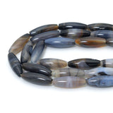 14x40mm Smooth Rice Shape Agate Beads, Sku#YK35