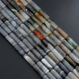 14x40mm Smooth Cylinder Agate Beads, Sku#YK36