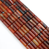 14x40mm Smooth Cylinder Agate Beads, Sku#YK36