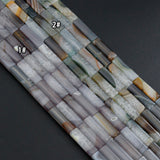 12x40mm Smooth Rectangular Prism Agate Beads, Sku#YK37