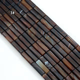 12x40mm Smooth Rectangular Prism Agate Beads, Sku#YK37