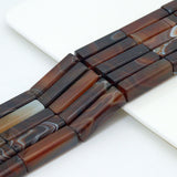 12x40mm Smooth Rectangular Prism Agate Beads, Sku#YK37