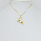 High Polished Cute Cat Shape Pendant/Charm, Sku#Z1386