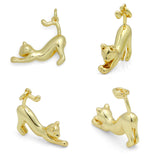 High Polished Cute Cat Shape Pendant/Charm, Sku#Z1386
