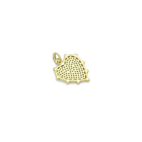 CZ Dual color heart, CZ Spike Heart Charm,Sku#Z1439