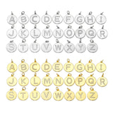 CZ Micro Pave A-Z Capital Letter Coin Pendant/Charm, Pave Initial Charm, Cubic Zirconia Initial Pendant Charm,15x17mm,sku#Z603
