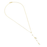Dainty Gold Chain Drop Pearl Pendant  Necklace, Sku#ZX206
