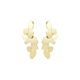 Gold Irregular Geometry Statement Earrings, Sku#ZX226