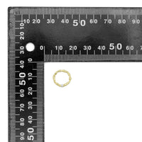 Hammered Closed Round Ring with CZ on, Close Ring for necklace bracelet Making, Sku#ZX234