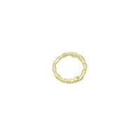 Hammered Closed Round Ring with CZ on, Close Ring for necklace bracelet Making, Sku#ZX234
