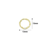 Hammered Closed Round Ring with CZ on, Close Ring for necklace bracelet Making, Sku#ZX234