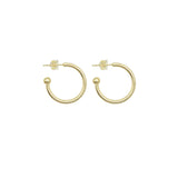Gold ball end Hoop Earrings, Huggie earrings,Sku#ZX235