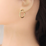 Gold ball end Hoop Earrings, Huggie earrings,Sku#ZX235