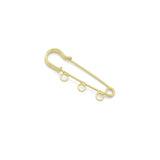 Gold Safety Pin Charm Holder for necklace making, Sku#ZX237