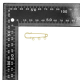 Gold Safety Pin Charm Holder for necklace making, Sku#ZX237
