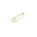 Gold Safety Pin Charm Holder for necklace making, Sku#ZX237