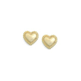 Gold CZ Heart Spacer Beads, Sku#ZX99