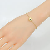 Gold CZ Heart Spacer Beads, Sku#ZX99