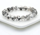 Genuine Herkimer Diamond Round Stretchy Bracelet, Sku#U1424