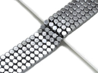 Natural Gunmetal Hematite Cube Smooth Beads, Sku#S143