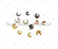 50pc 4mm/5mm Crimp Covers, Gold, Silver, Rose Gold, Gunmetal Crimp Cover, Crimp Beads, Crimp End, Knot Covers,sku#C123