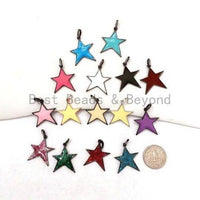 Enamel Colorful Star Charms, Enamel Oil drop Star Pendant, Y