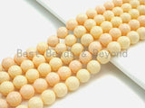 Natural Mother of Pearl Light Peach Color Round Faceted beads, 6mm/8mm/10mm/12mm Light Peach Color MOP Beads, 15.5inch strand, SKU#T138