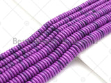 Quality Purple Smooth Rondelle Jade Beads, 3x8mm/3x12mm Spacer Beads, Purple Jade Beads, 15.5'' Full Strand, Sku#U1083