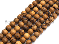 Natural Smooth Round Wood beads, 6mm/8mm/10mm/12mm Natural Brown Wood beads, Natural  Wood Grain Beads, 15.5inch strand,SKU#U464